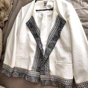 Chicos Black and White Blazer
